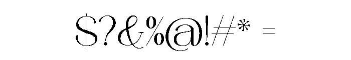 Constane Garden Regular Font OTHER CHARS