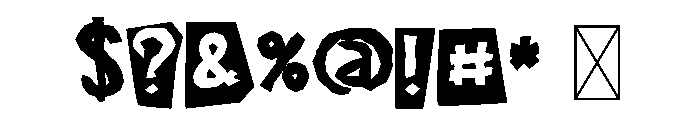 Constitution Cutout Too Font OTHER CHARS