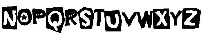 Constitution Cutout Too Font LOWERCASE