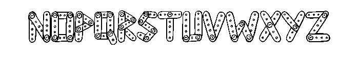 Construction Toy By Squ Regular Font LOWERCASE