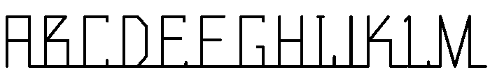 Continued Line Regular Font UPPERCASE