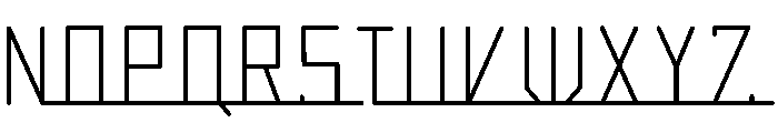 Continued Line Regular Font UPPERCASE