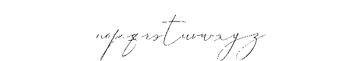Contract Sign Font LOWERCASE