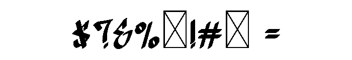 Cooling Period Font OTHER CHARS