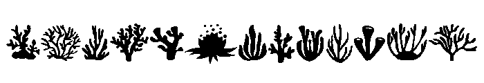Coral Silhouettes Font UPPERCASE