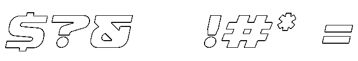 Cornsro Outlic Font OTHER CHARS