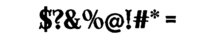 Cornville Rough Font OTHER CHARS