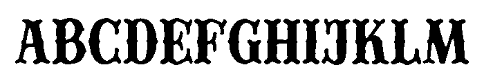 Cornville Rough Font UPPERCASE