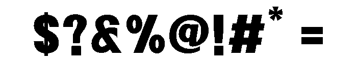 Corva Extra Bold Font OTHER CHARS