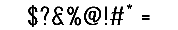 Corva Regular Font OTHER CHARS