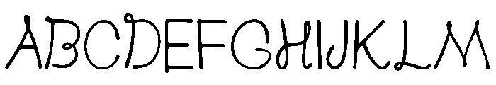 Cosan Handwritten Regular Font UPPERCASE