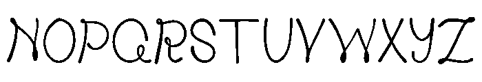 Cosan Handwritten Regular Font UPPERCASE