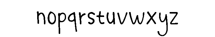 Cosan Handwritten Regular Font LOWERCASE