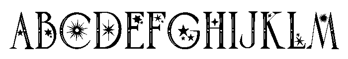 Cosmic Sparkle Font UPPERCASE