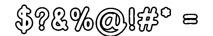 Cotton Soda Outline Font OTHER CHARS