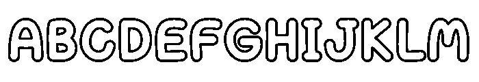 Cotton Soda Outline Font UPPERCASE