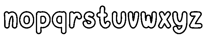 Cotton Soda Outline Font LOWERCASE