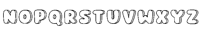 Cotton Wobble Regular Font UPPERCASE