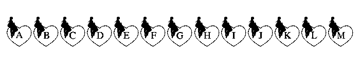 Couple Love Monogram Font UPPERCASE