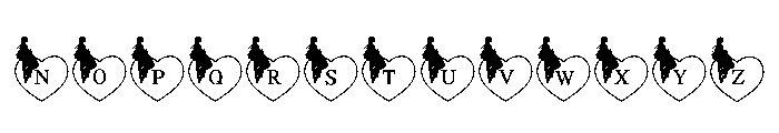 Couple Love Monogram Font UPPERCASE