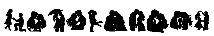 Couple Silhouette Font OTHER CHARS