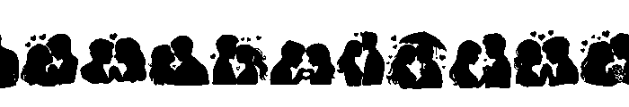 Couple Silhouette Font UPPERCASE