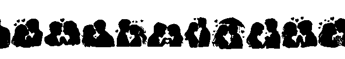 Couple Silhouette Font LOWERCASE