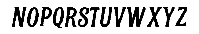 Cowbell Font LOWERCASE