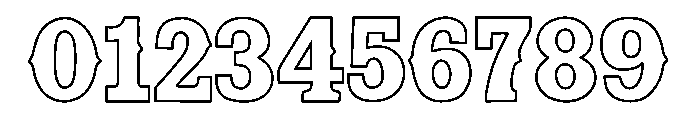 Cowboy Block Outline Font OTHER CHARS