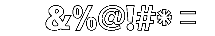 Cowboy Block Outline Font OTHER CHARS