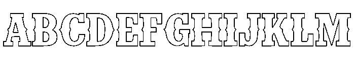 Cowboy Block Outline Font UPPERCASE