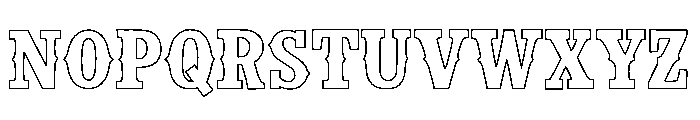 Cowboy Block Outline Font LOWERCASE