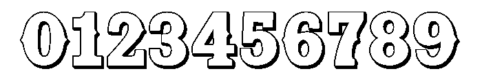 Cowboy Block Shadow Font OTHER CHARS