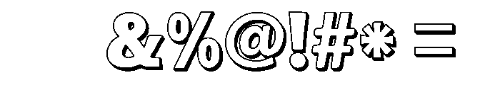 Cowboy Block Shadow Font OTHER CHARS