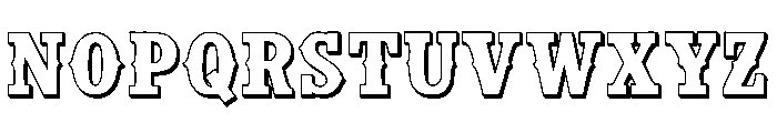 Cowboy Block Shadow Font LOWERCASE