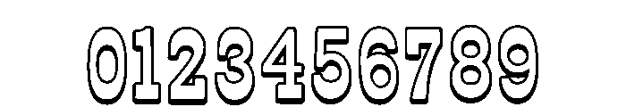 Cowboy Bold Outline Regular Font OTHER CHARS