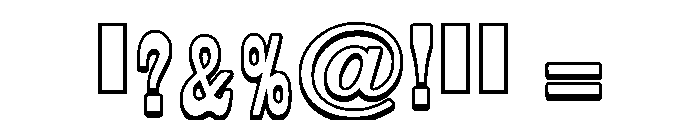 Cowboy Bold Outline Regular Font OTHER CHARS