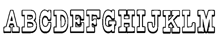 Cowboy Bold Outline Regular Font UPPERCASE