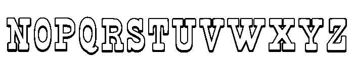Cowboy Bold Outline Regular Font UPPERCASE