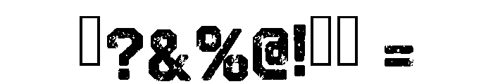 Cowboy Distress Regular Font OTHER CHARS