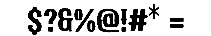 Cowboy Gothic Font OTHER CHARS