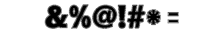 Cowboy Outline Font OTHER CHARS