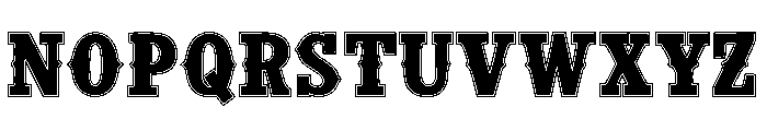 Cowboy Outline Font LOWERCASE