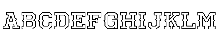 Cowboy Outlines Regular Font UPPERCASE