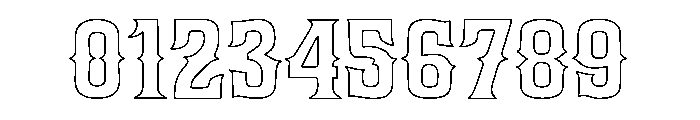 Cowboy Rodeo Outline Font OTHER CHARS