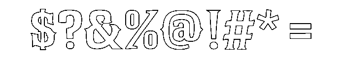 Cowboy Rodeo Outline Font OTHER CHARS