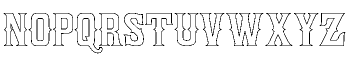 Cowboy Rodeo Outline Font UPPERCASE