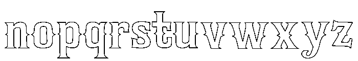 Cowboy Rodeo Outline Font LOWERCASE