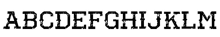 Cowboy Simple Grunge Regular Font UPPERCASE