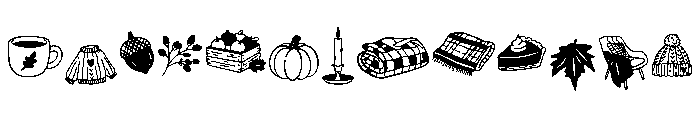 Cozy Autumn Font UPPERCASE